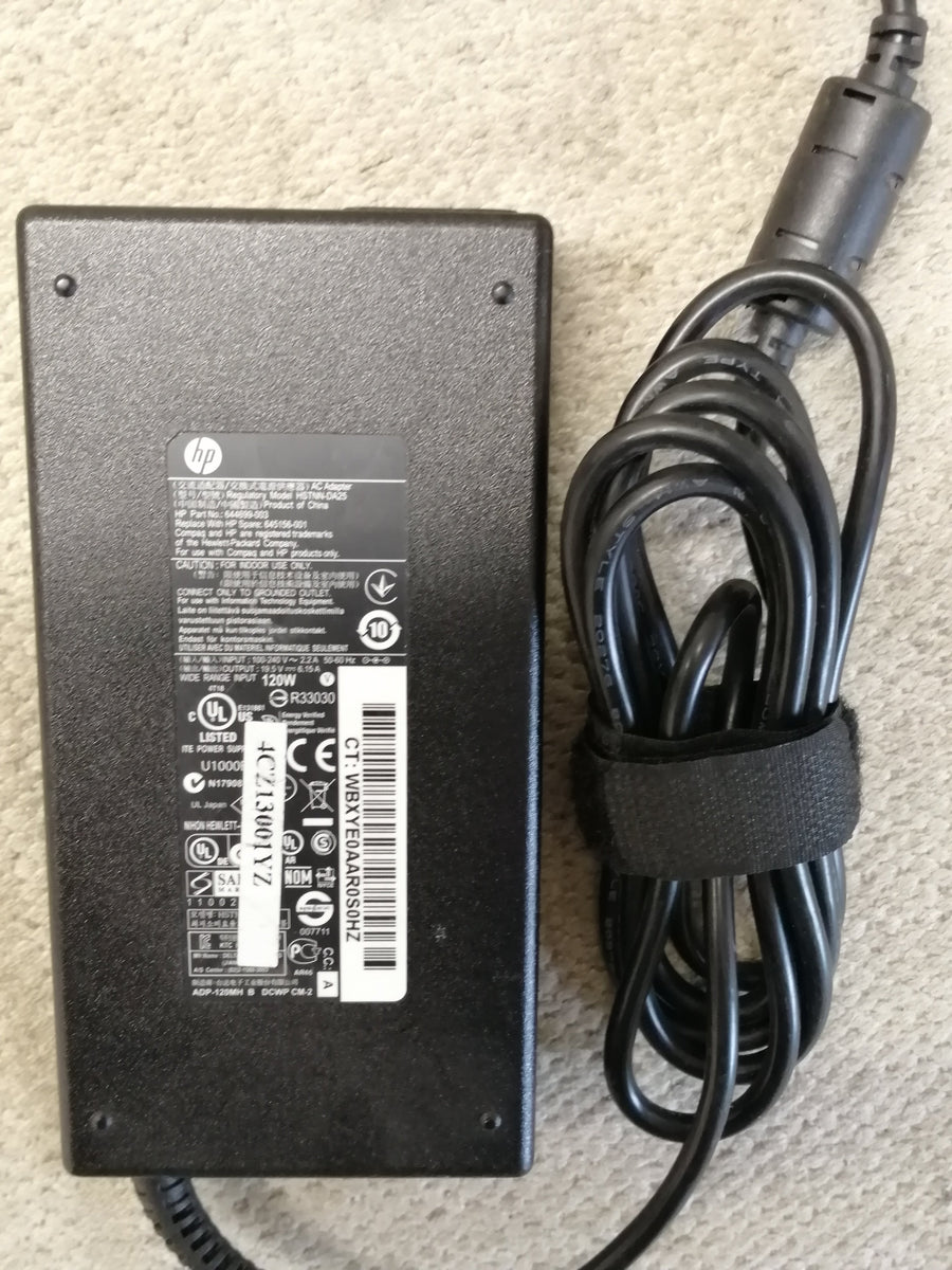 HP AC ADAPTER HSTNN-DA25 IN 240V 2.2A OUT 19.5V 6.15 A ( 644699-003 USED)