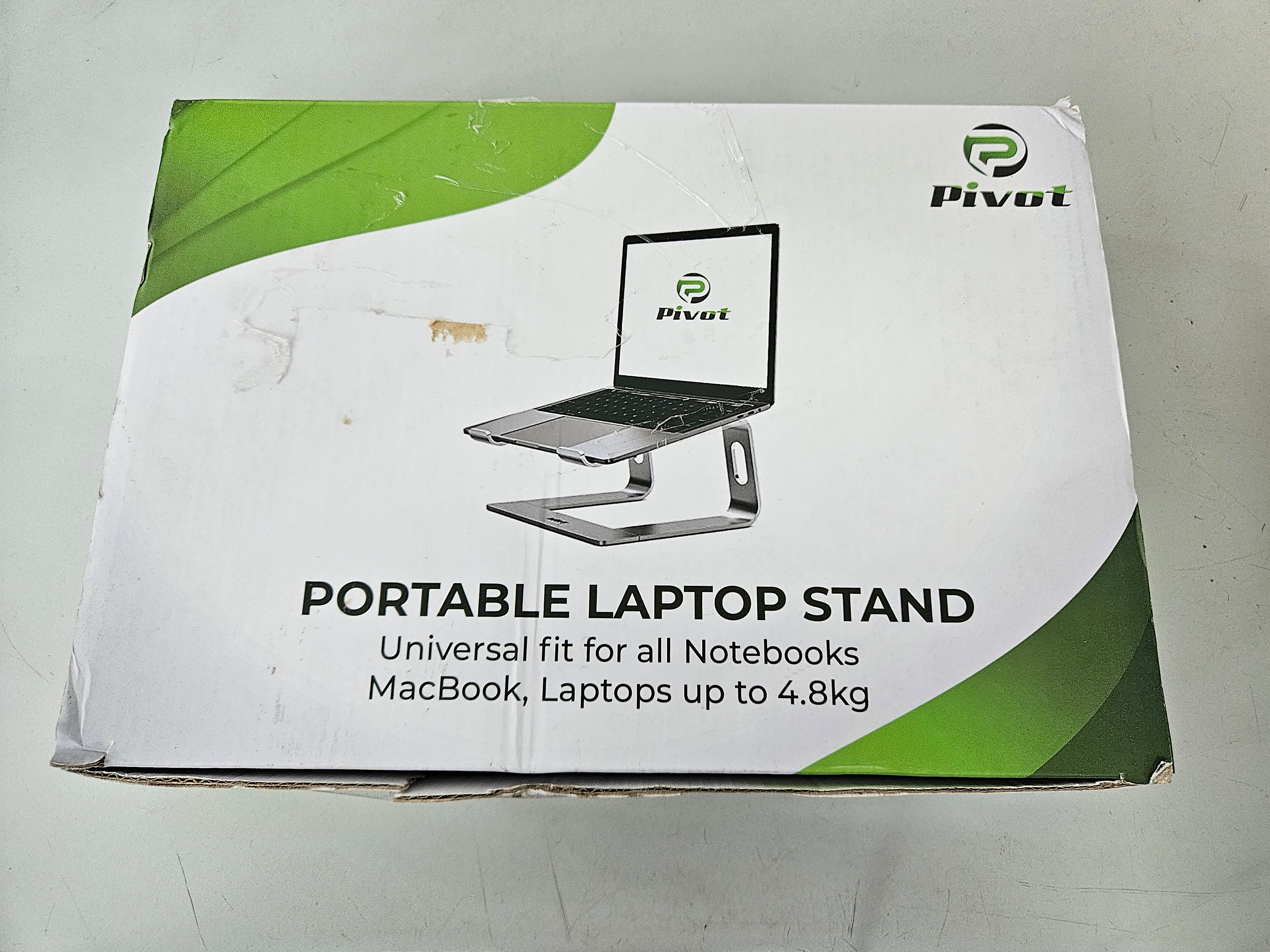 Pivot Portable Laptop Stand for laptops up to 4.8kg - Silver (NOB)