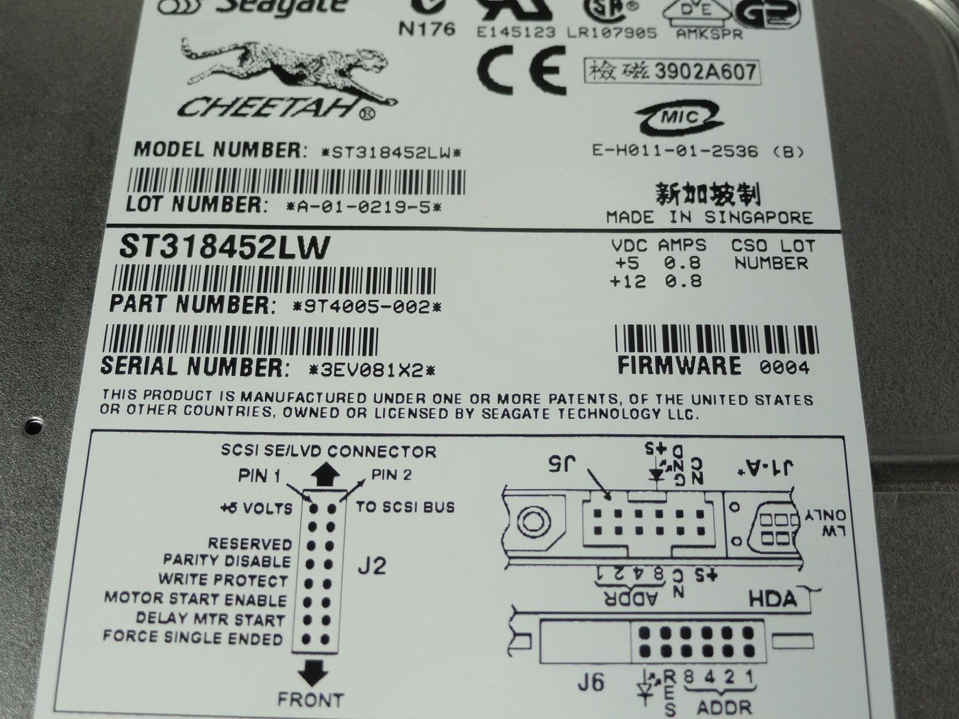 PR20864_9T4005-002_Seagate 18.2GB SCSI 68 Pin 15Krpm 3.5in HDD - Image2