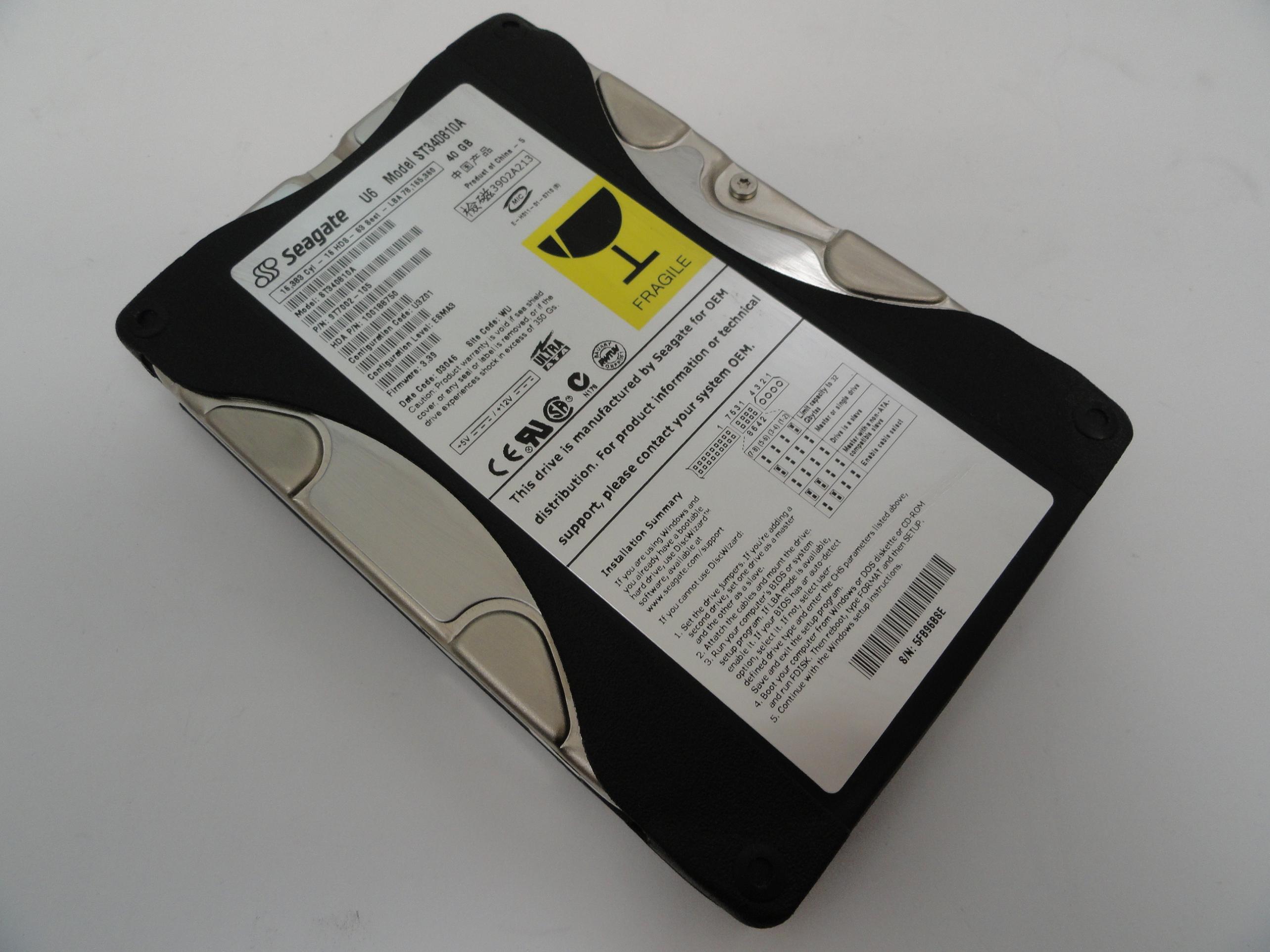 PR18695_9T7002-102_Seagate 40Gb IDE 5400rpm 3.5in HDD - Image3