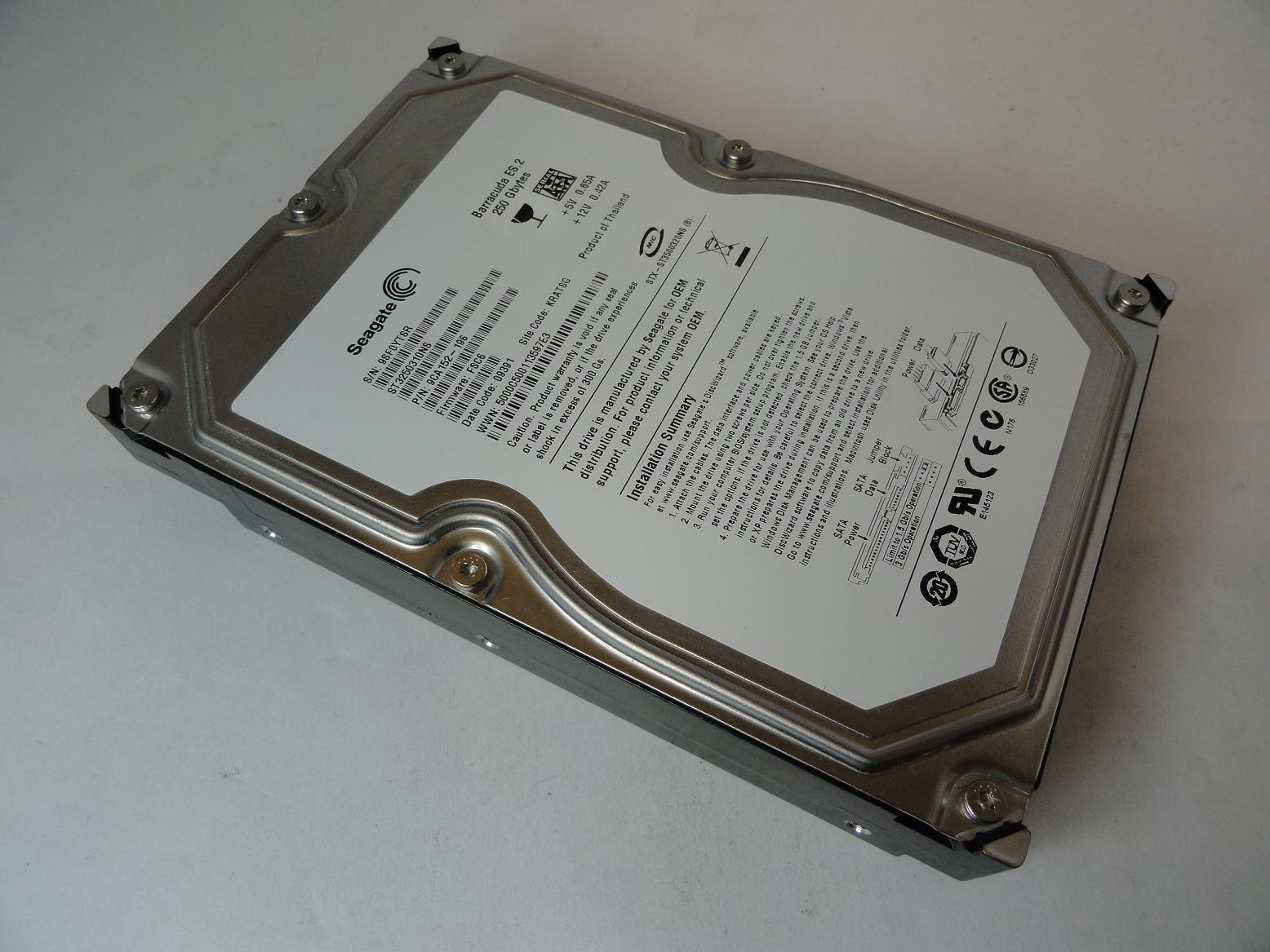 9CA152-196 - Seagate 250GB SATA 7200rpm 3.5in Barracuda ES.2 HDD - USED