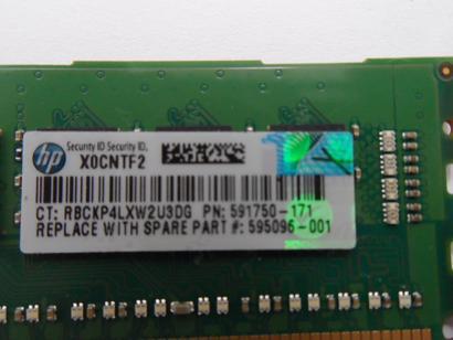 M393B5270CH0-CH9Q4 - HP/Samsung 4GB PC3-10600 DDR3-1333MHz ECC Registered CL9 240-Pin DIMM Single Rank Memory Module Mfr P/N M393B5270CH0-CH9Q4 HP P/N 591750-171 - Refurbished