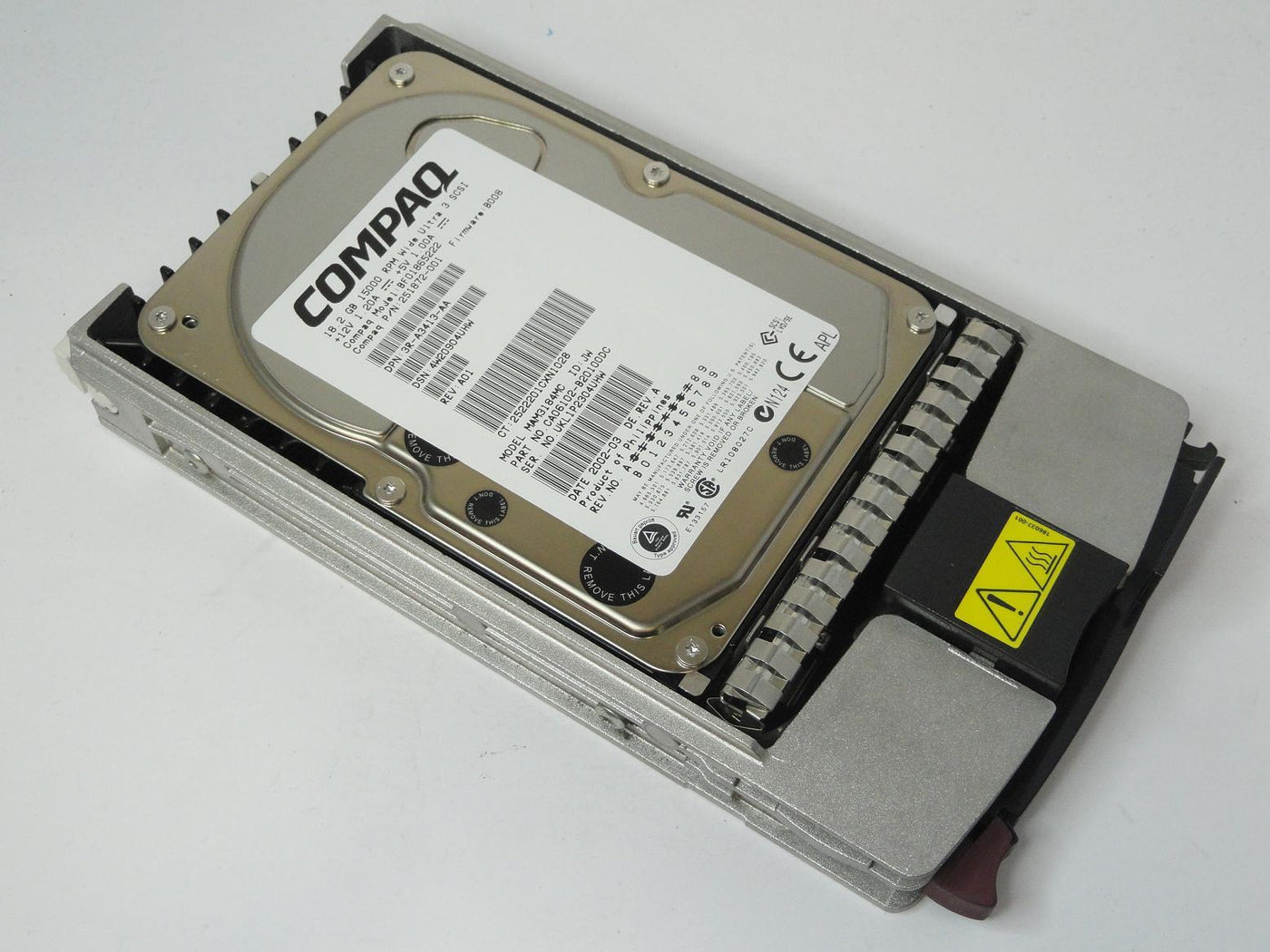 CA06102-B20100DC - Fujistu Compaq 18.2GB SCSI 80 Pin 15Krpm 3.5in HDD in Caddy - USED