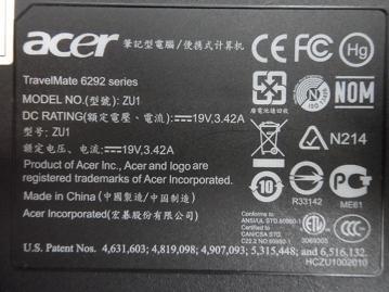 PR20326_ZU1_Acer 6292-101G16N 1.8Ghz No Ram No HDD Laptop - Image7