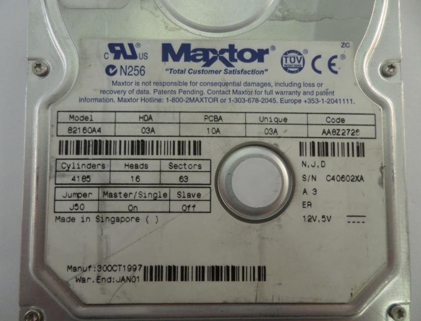 PR04539_82160A4_Maxtor 2.1Gb 3.5" IDE HDD - Image2