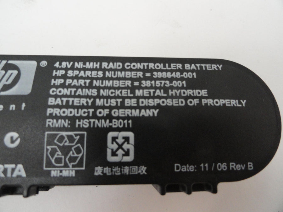 381573-001 - HP 4.8V Ni-MH Raid Controller Battery For HP Smart Array Card 412206-001 - Refurbished