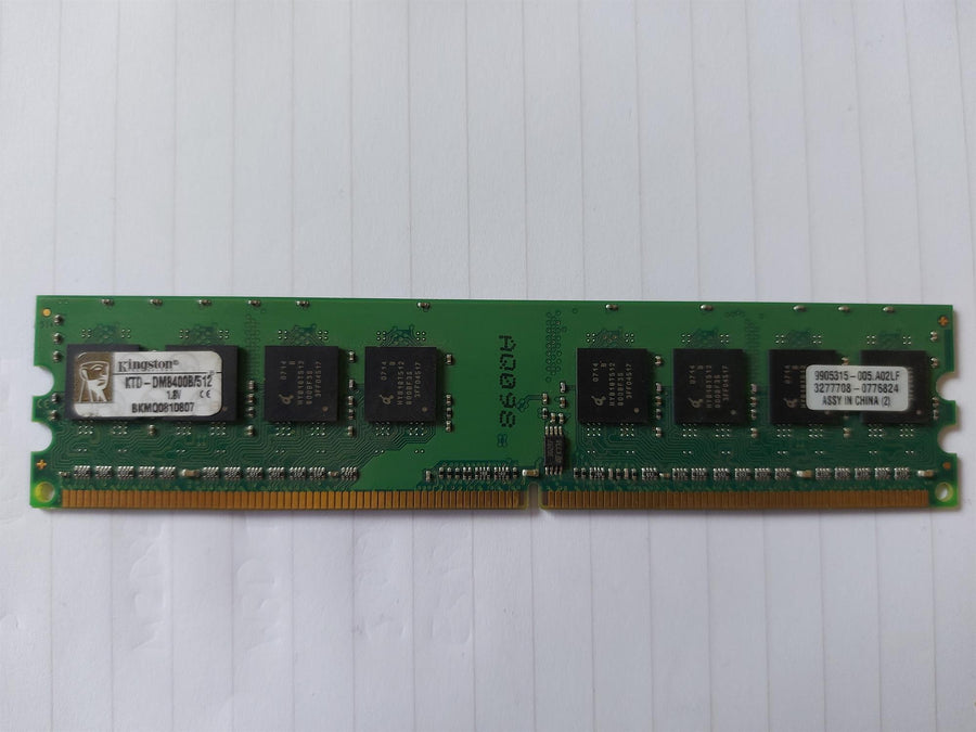 Kingston 512MB PC2-5300 DDR2-667MHz non-ECC Unbuffered CL5 240-Pin DIMM Single Rank Memory Module (KTD-DM8400B/512 9905315-005)