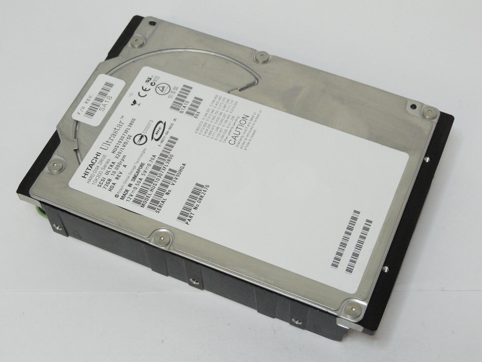 08K2476 - Hitachi 73GB SCSI 80 Pin 10Krpm 3.5in HDD - Refurbished