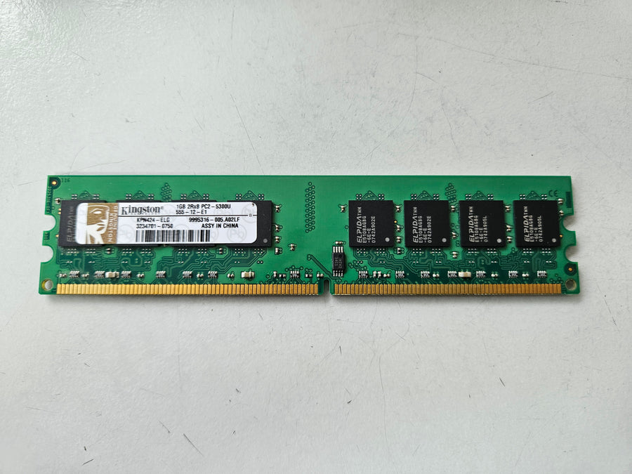 Kingston 1GB DDR2 667MHz PC2-5300 240Pin CL5 nonECC Unbuffered DIMM ( KPN424-ELG 9995316-005 ) REF