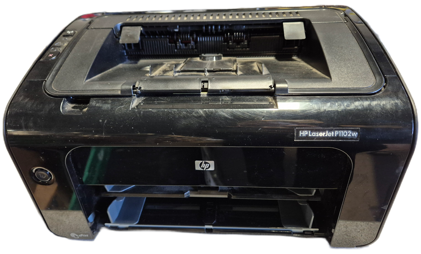 HP LaserJet P1102W – Bottom paper box missing - STILL PRINTS ( CE658A ) USED