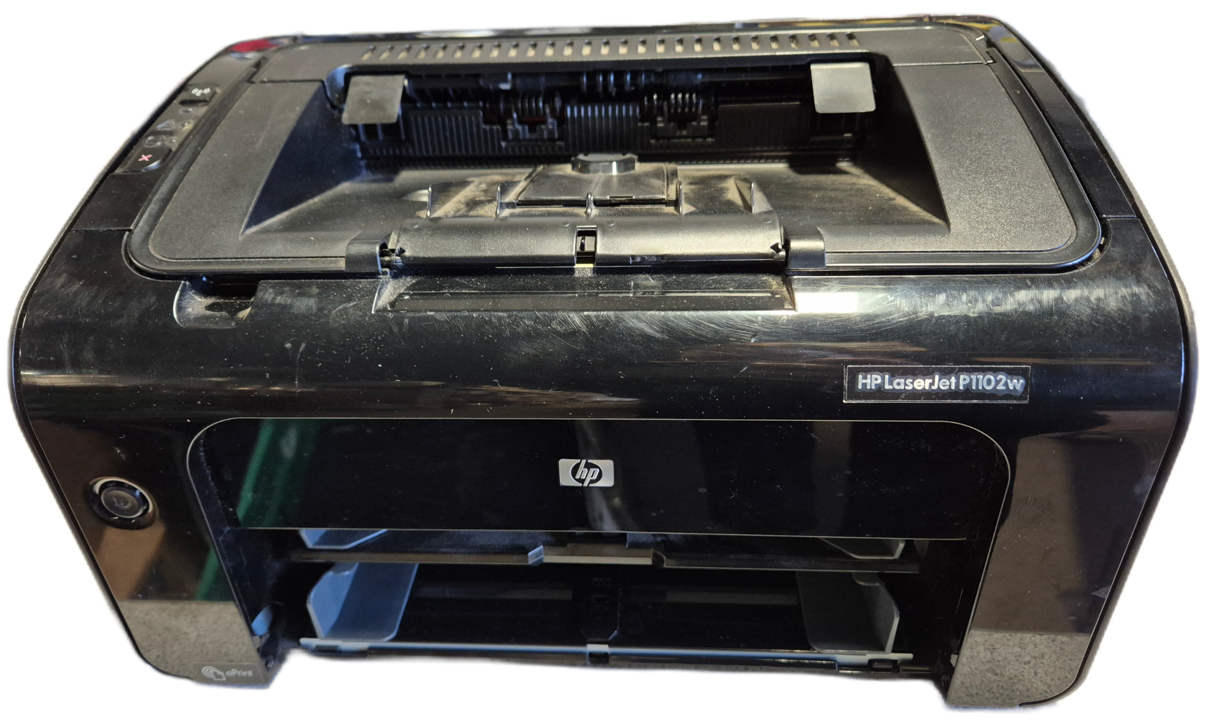 HP LaserJet P1102W – Bottom paper box missing - STILL PRINTS ( CE658A ) USED