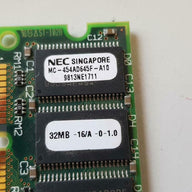 HP NEC 32MB PC66 66MHz non-ECC Unbuffered CL2 168-Pin DIMM ( D5362-63001 MC-454AD645F-A10 1818-7098 ) REF