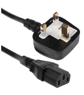 2-PACK Dell 3-Pin Plug UK IEC Kettle Power Cord ( 016583 ) NEW