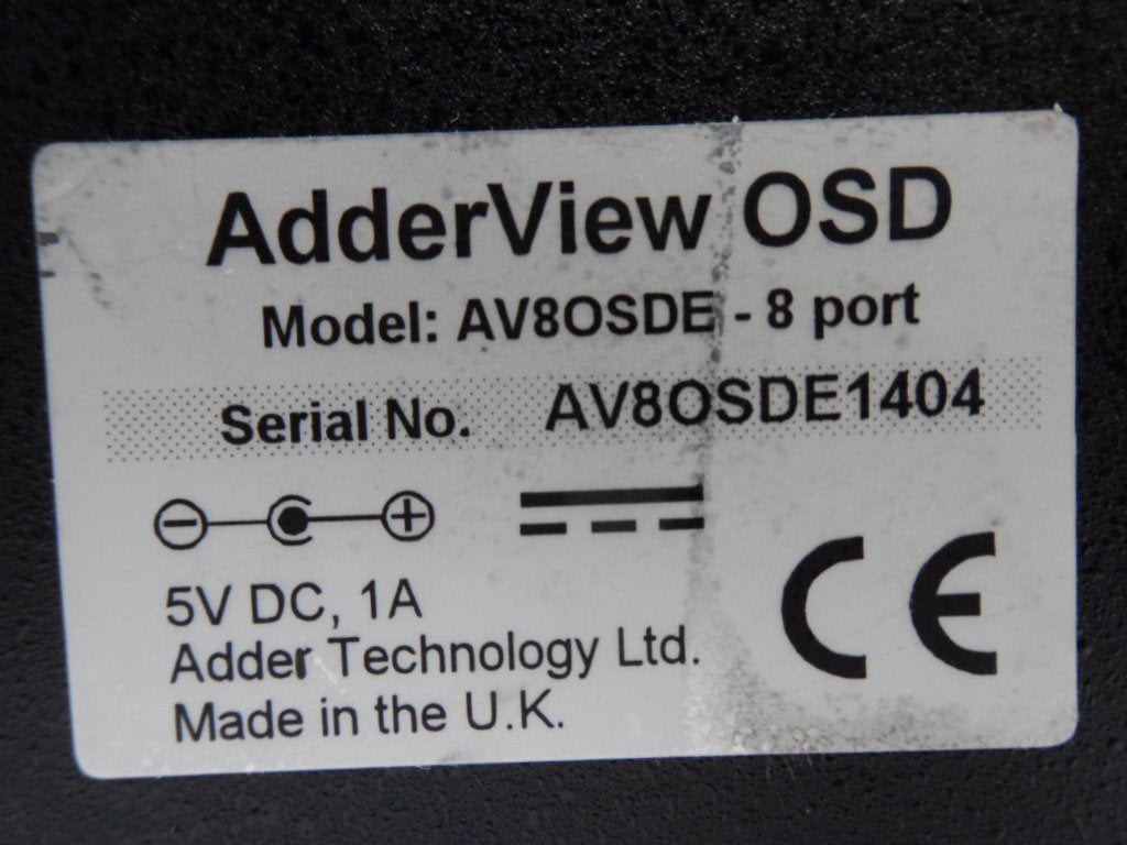 AdderView OSD 8-Port KVM Switch ( AV8OSDE Adderview )