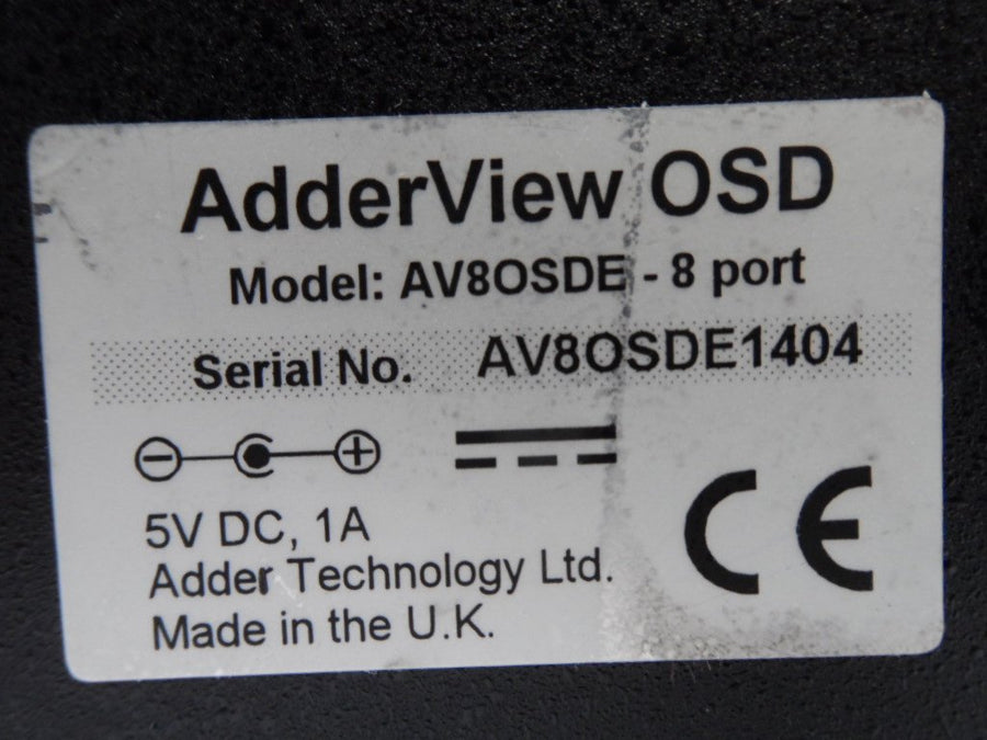 AdderView OSD 8-Port KVM Switch ( AV8OSDE Adderview )