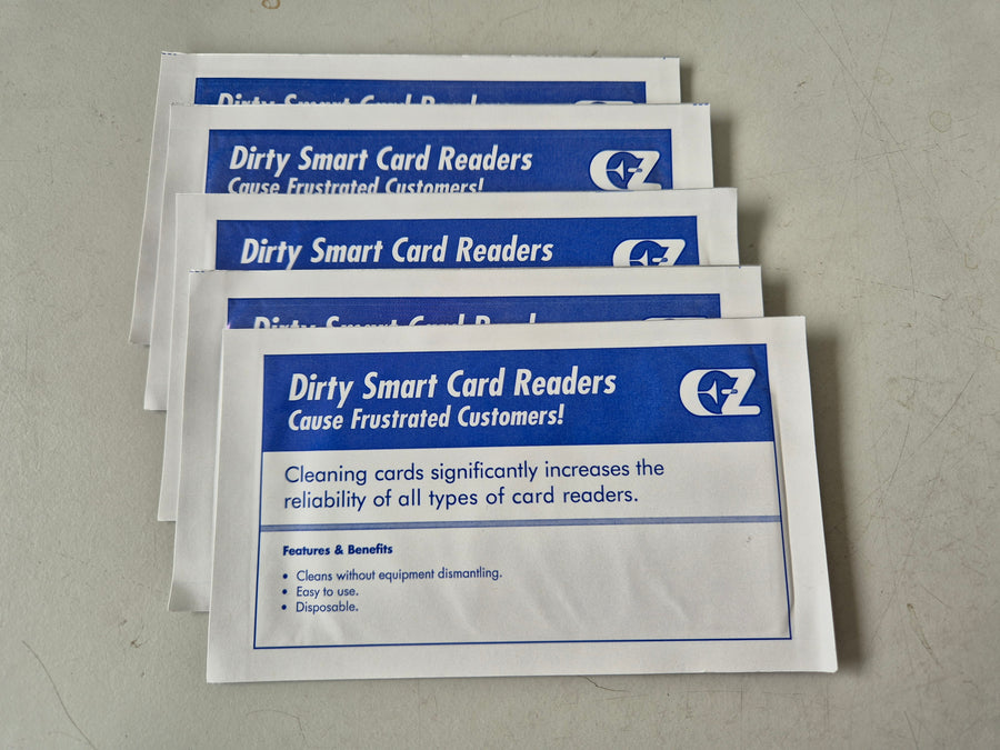 EZ Smart Card Reader Cleaning Cards 50 Pack NEW