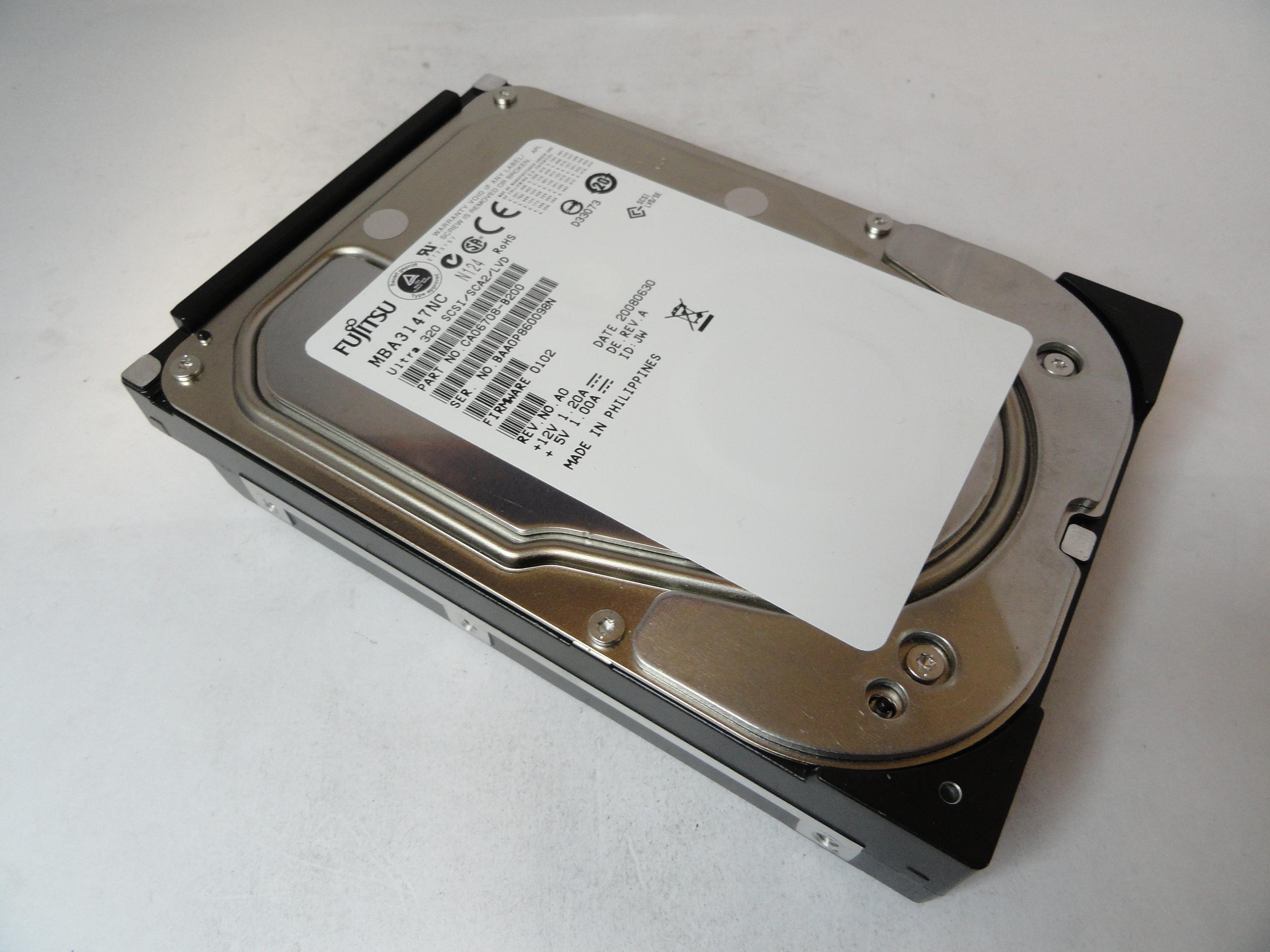 CA06708-B200 - Fujitsu 146Gb SCSI 80 Pin 15Krpm 3.5in HDD - USED
