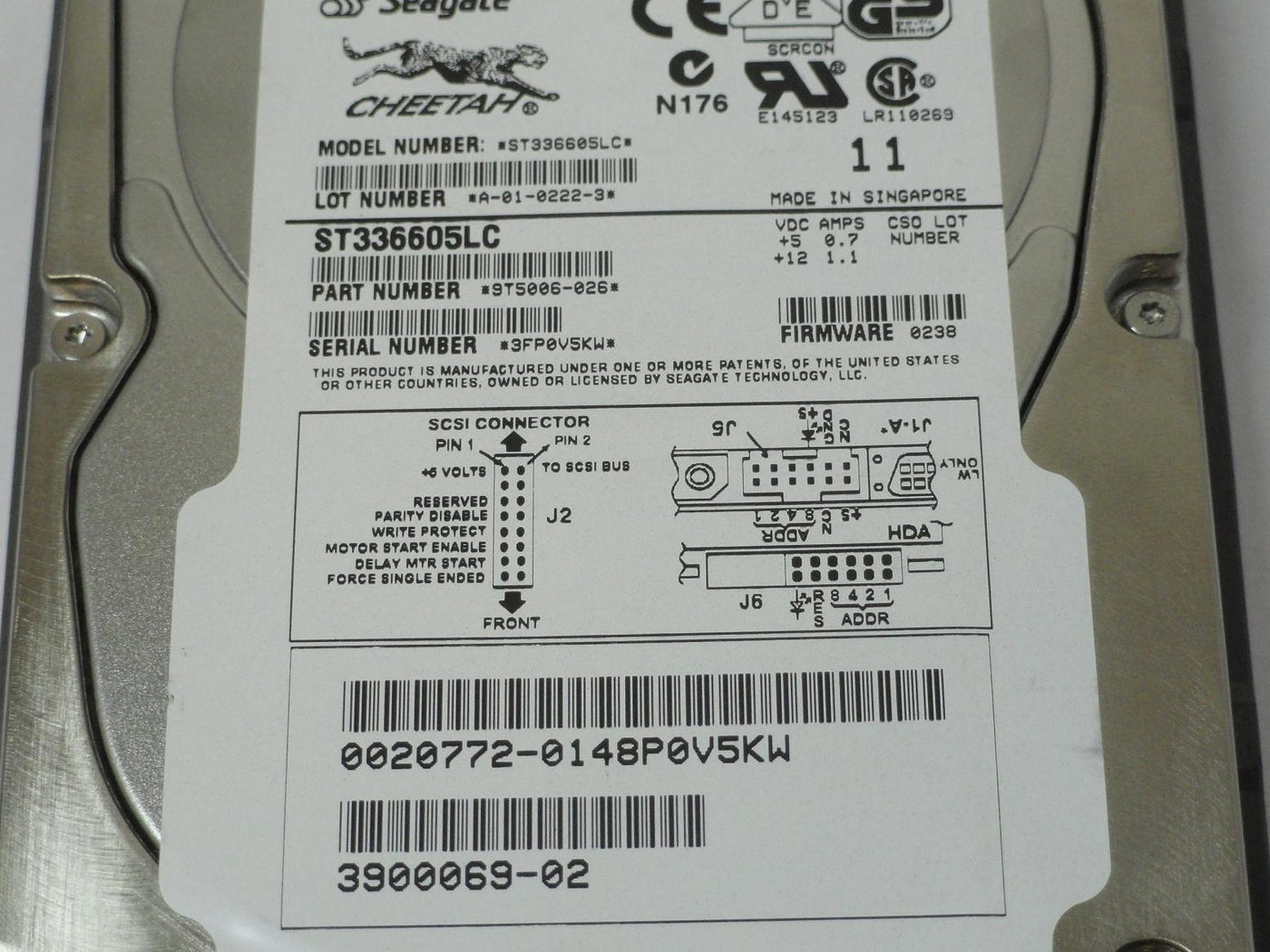 PR11302_9T5006-026_Seagate Sun 36GB SCSI 80 Pin 10Krpm 3.5in HDD - Image4