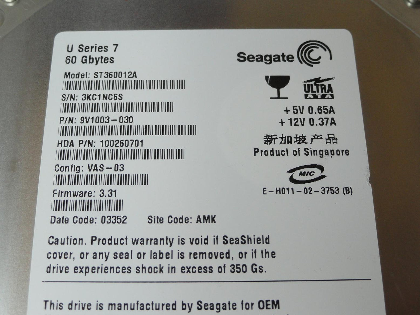 PR24402_9V1003-030_Seagate HP 60GB IDE 5400rpm 3.5in HDD - Image4