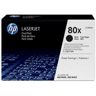 HP BLACK LASERJET 80X QTY 1 (CF280XD NOB)