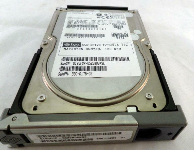 Fujitsu Sun 73GB SCSI 80Pin 10K 3.5" HDD in CADDY ( CA06350-B12000SU MAT3073NC 390-0175-02 540-6289-01 ) REF