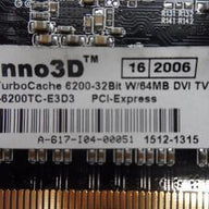 Inno3D Turbo Cache 6200-32Bit W/32MB DVI TV Card ( I-6200TC-E3D3 A-617-104-0051 1512-1315    Inno3D )