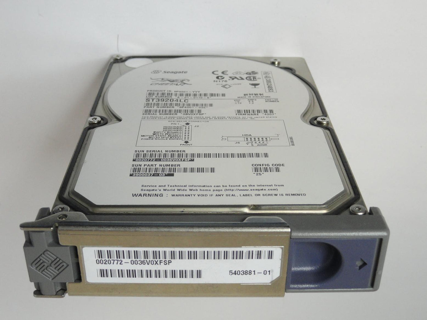 PR12267_9P4001-035_Seagate Sun 9.1GB SCSI 80pin 10Krpm 3.5in HDD - Image3