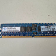 Nanya HP 1GB 240Pin PC2-5300 CL5 DDR2-667MHz ECC Reg DIMM ( NT1GT72U4PB0BV-3C 405475-051 ) REF
