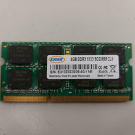 Eudar 4GB 1333MHz CL9 DDR3 SDRAM SODIMM memory Module EU1333D3SO9-4G-1141