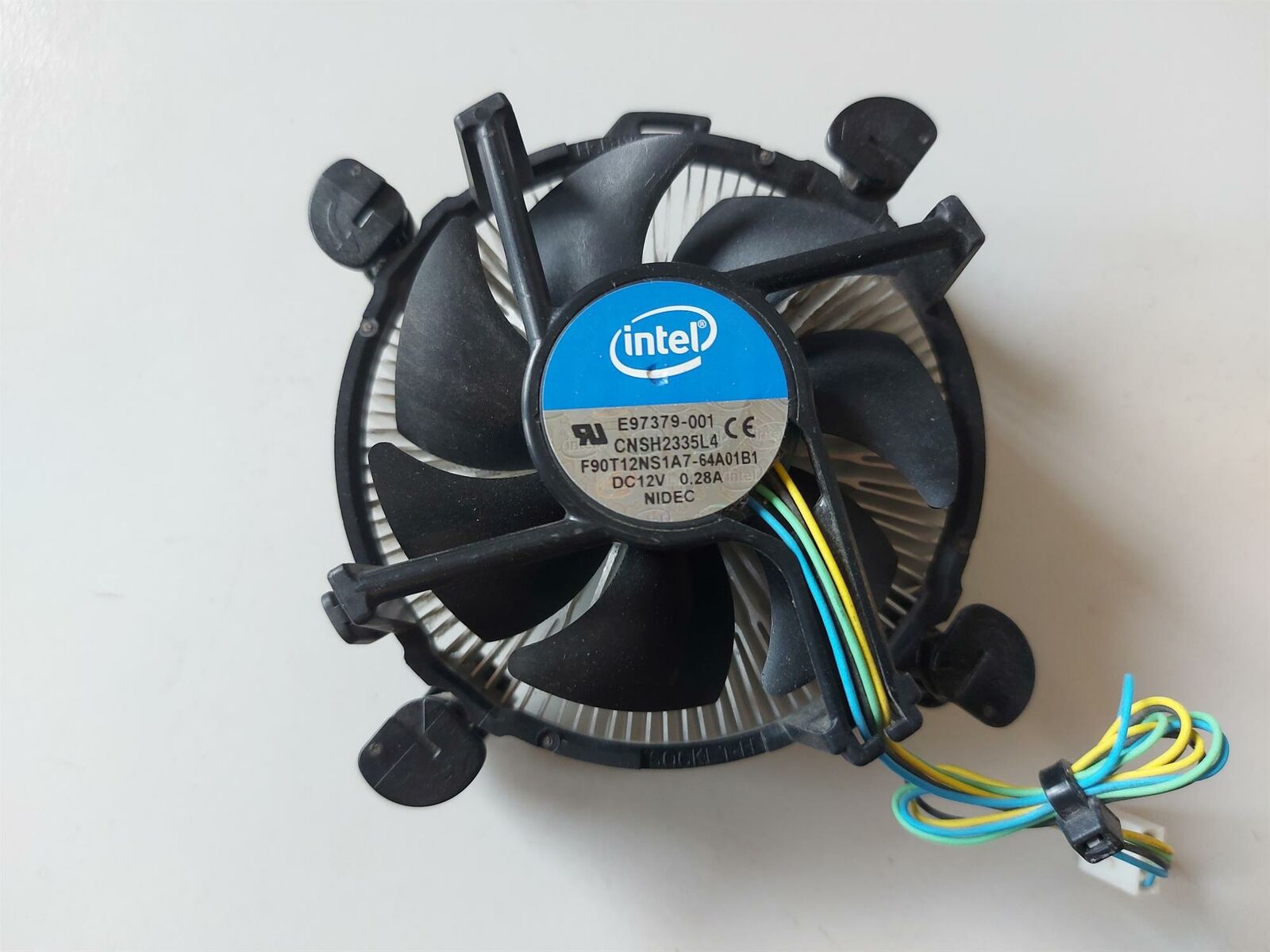 Intel Nidec DC12V 0.28A Heatsink + Fan Unit ( E97379-001 F90T12NS1A7-64A01B1 ) USED