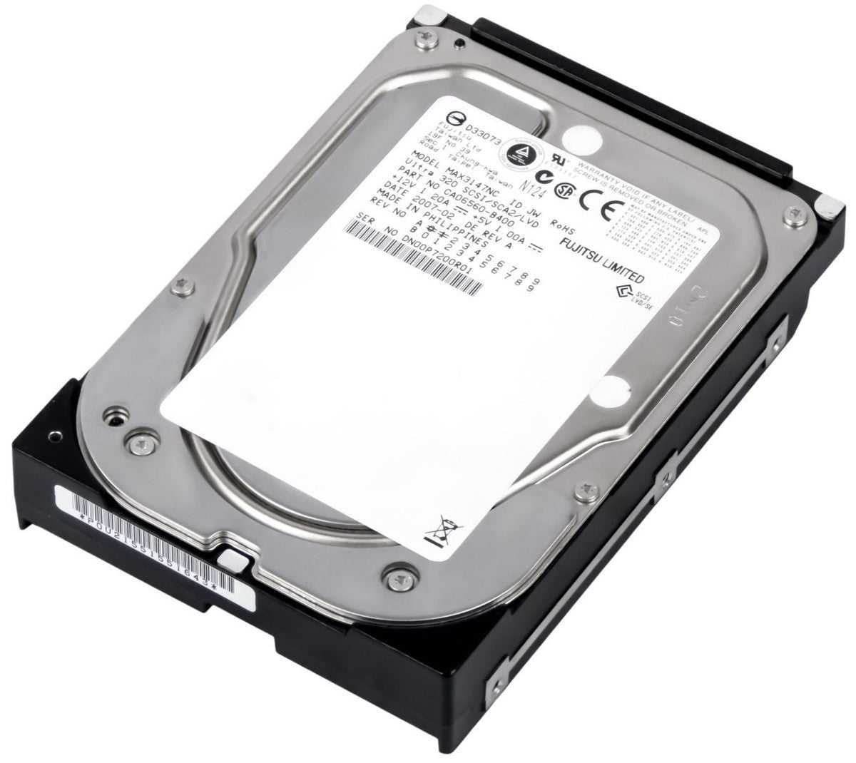 Fujitsu IBM 146.8Gb SCSI 80Pin 15Krpm 3.5in HDD ( CA06560-B45900BA MAX3147NC 26K5826 39R7318 40K1028 ) REF