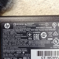HP AC POWER ADAPTER HSTNN-DA35 IN 240V 1.4A OUT 19.5V 2.31A (696607-003 USED )