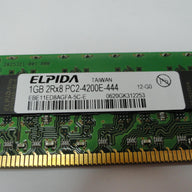 PC2-4200E-444 - Elpida 1GB 240p PC2-4200 CL4 18c 64x8 DDR2-533 2Rx8 1.8V ECC DIMM memory module - Refurbished