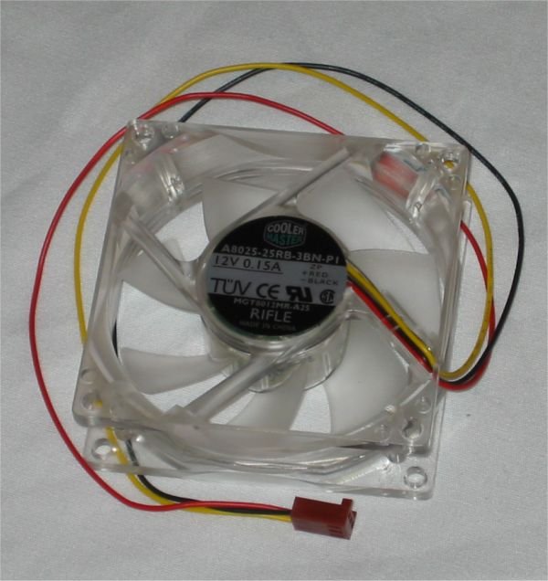 Cooler Master 12V 3-Pin 3-Wire DC Cooling Fan ( A8025-25RB-3BN-P1 MGT8012MR-A25 ) USED
