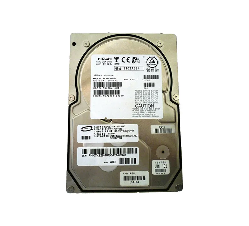 Hitachi Nec 18GB SCSI 80Pin 10Krpm 3.5in HDD ( DK32DJ-18MC 260-01550-000 ) USED