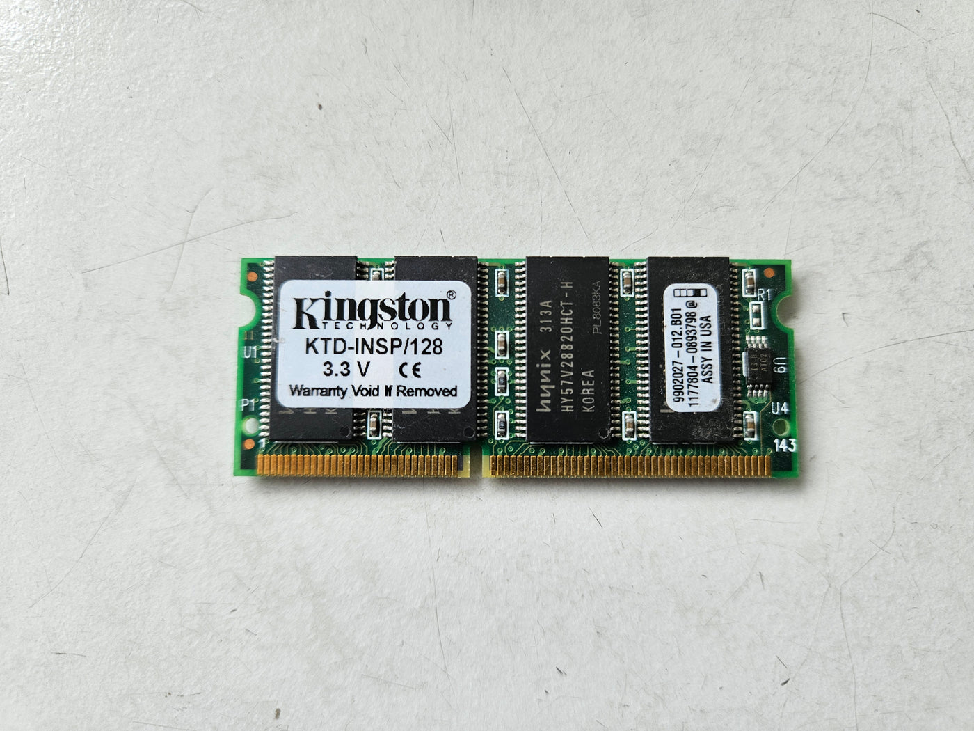 Kingston 128MB PC66 NonECC 144Pin SODIMM ( KTD-INSP/128 9902027-012.B01 ) REF