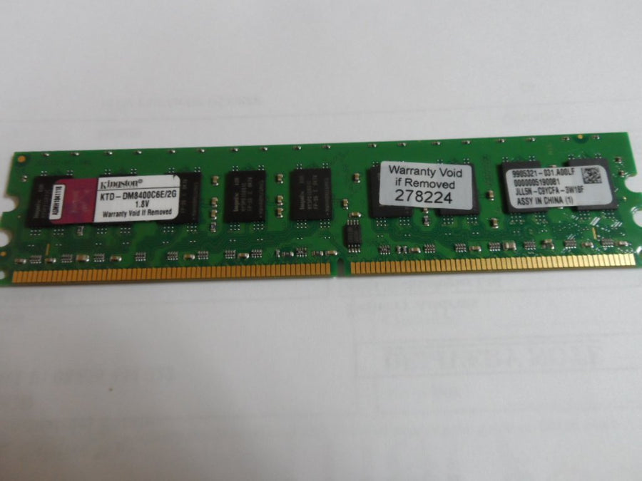 Kingston 2GB DDR2-800MHz PC2-6400 ECC Unbuffered DIMM ( KTD-DM8400C6E/2G 9905321-031 ) REF