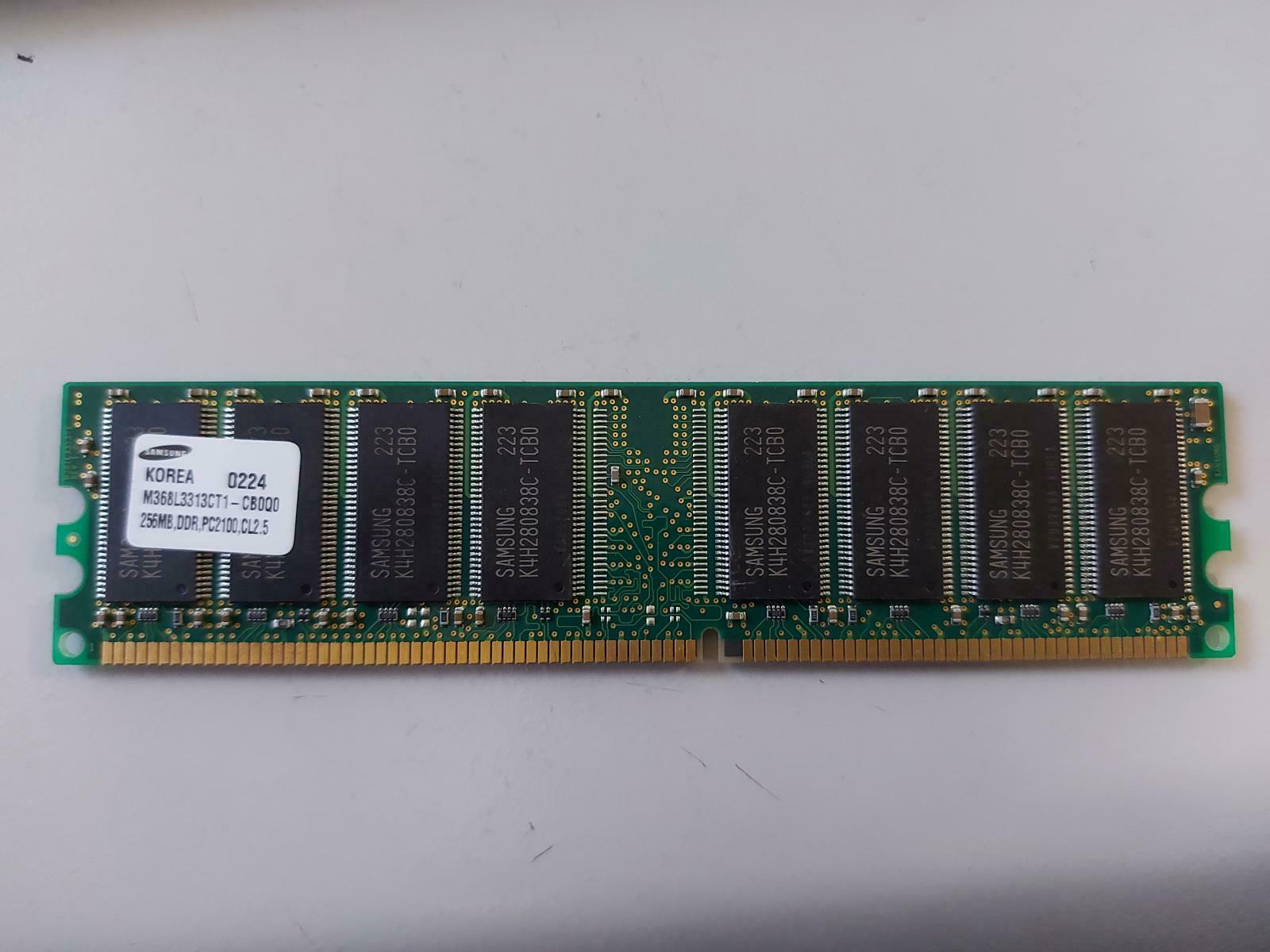 Samsung 256MB DDR PC2100 nonECC Unbuffered CL2.5 184P DIMM M368L3313CT1-CB0Q0