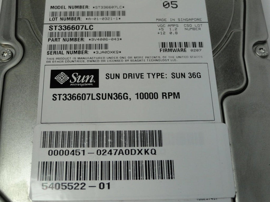 PR20320_9V4006-043_Seagate Sun 36GB SCSI 80 Pin 10Krpm 3.5in HDD - Image2