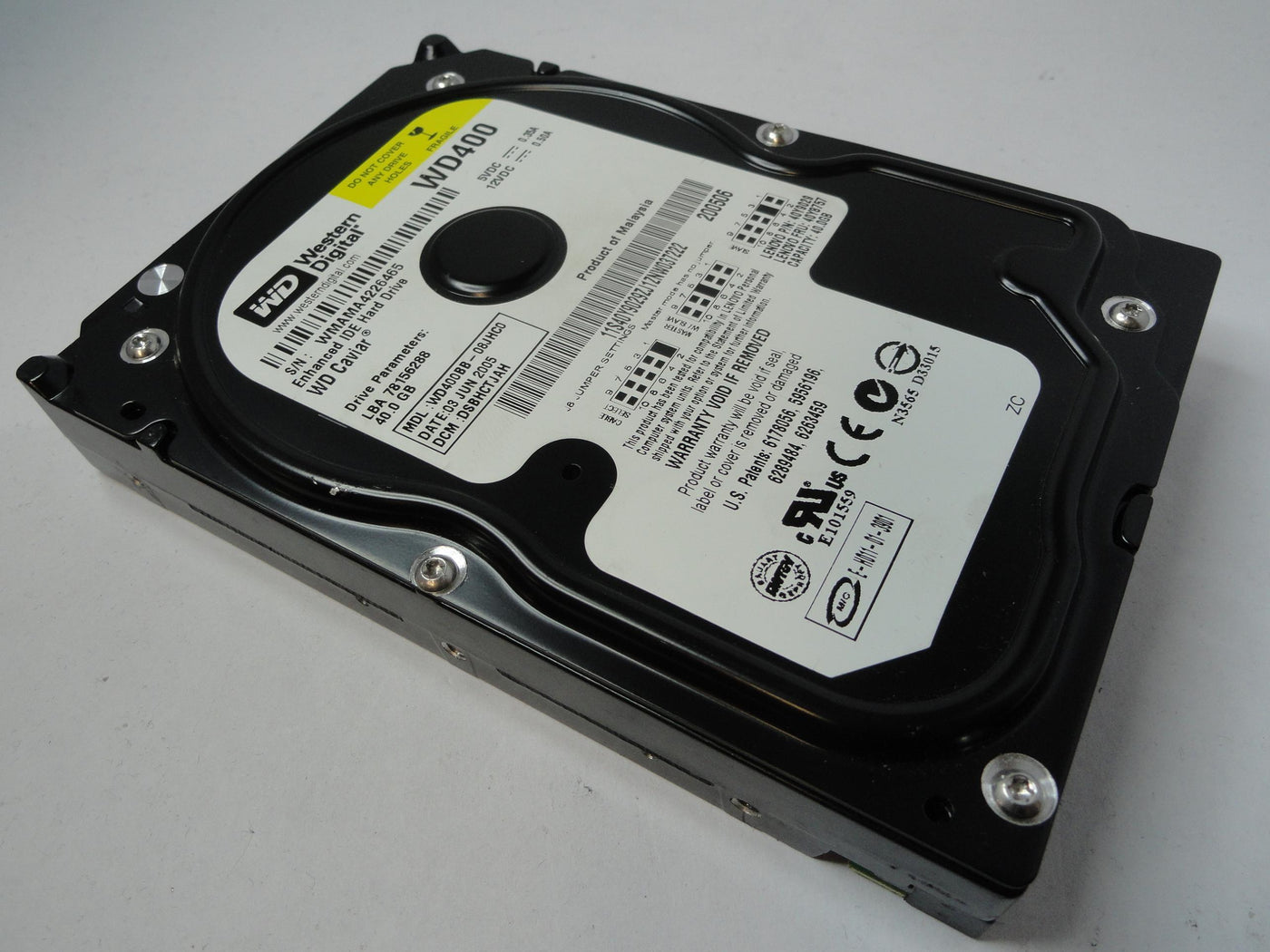 PR19634_WD400BB-08JHC0_Western Digital 40Gb IDE 7200rpm 3.5in HDD - Image3