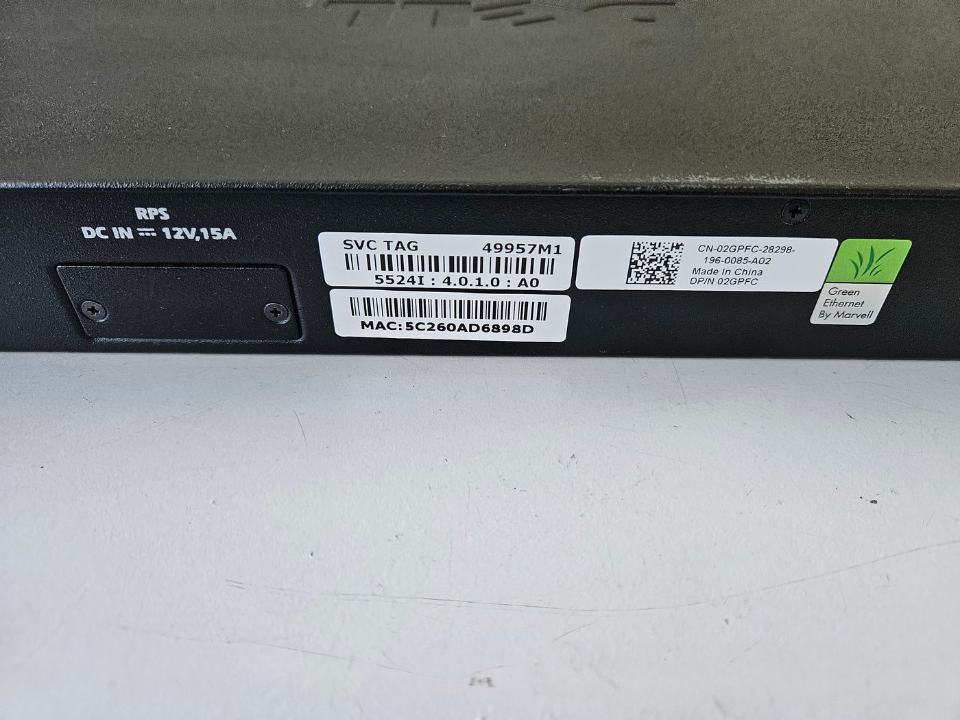 Dell PowerConnect 5524 24-Port Rack-Mountable Network Switch ( 02GPFC ) USED