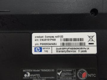 PR19835_nc6120_HP nc6120 1Gb Ram 1.73Ghz No HDD Laptop - Image7