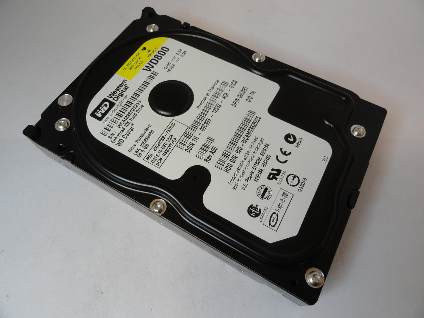 PR21250_WD800BB-75JHA0_Western Digital Dell 80Gb IDE 7200rpm 3.5in HDD - Image3