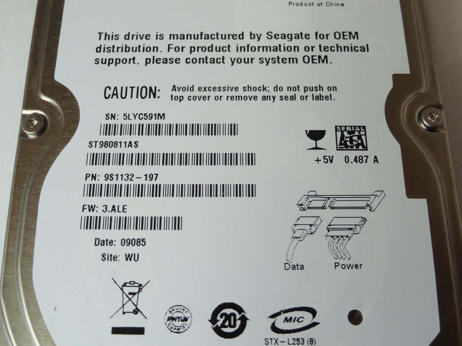 PR23547_9S1132-196_Seagate 80GB SATA 5400rpm 2.5in HDD - Image2