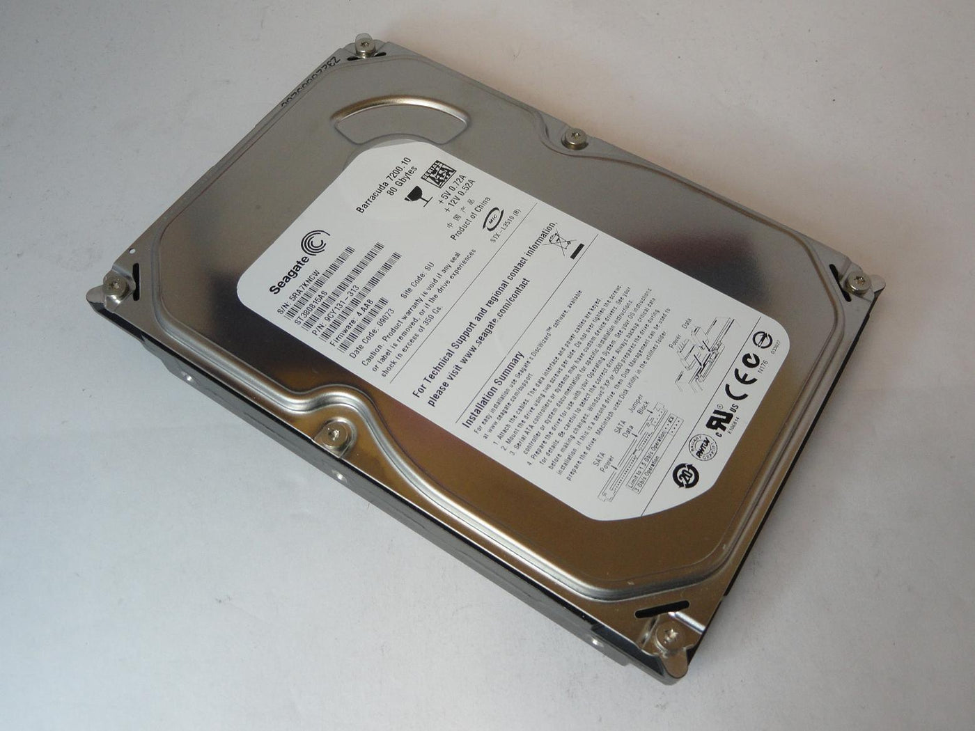 9CY131-313 - Seagate 80GB SATA 7200rpm 3.5in Barracuda 7200.10 HDD - Refurbished