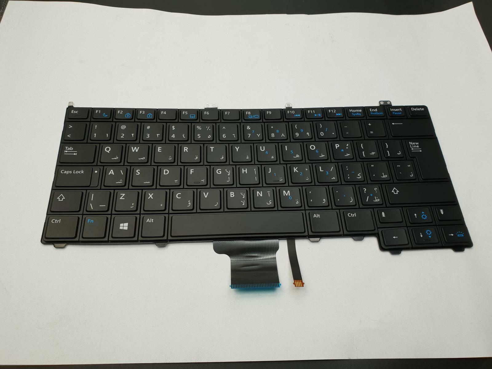 Dell Latitude E7240 E7420 E7440 Arabic backlit keyboard ( 0C4YHK NSK-LDABC ) USED