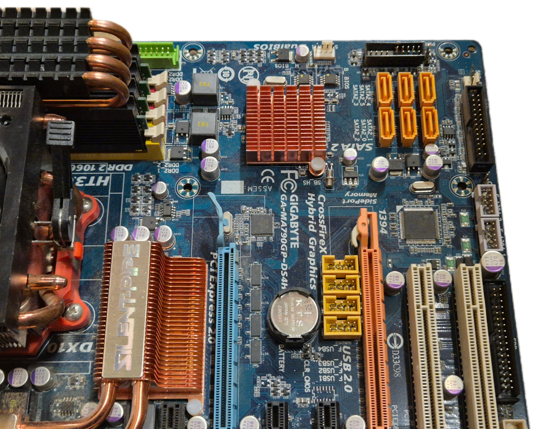 GigaByte AMD Quad Core AMD Phenom X4 8GB RAM Motherboard ( GA-MA790GP-DS4H ) USED