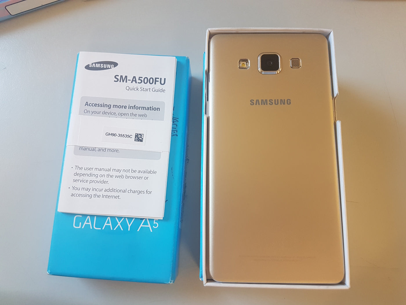 Samsung Galaxy A5 16GB Gold Android Smartphone - SM-A500FU - Unused Repaired