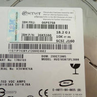 17R6169 - Hitachi IBM 18.2GB SCSI 80Pin 10Krpm 3.5in HDD - Refurbished