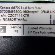 PR24860_RG882ET#ABU_HP Compaq dc5700 Core 2 Duo 1.86GHz SFF Desktop - Image3